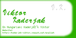 viktor kaderjak business card